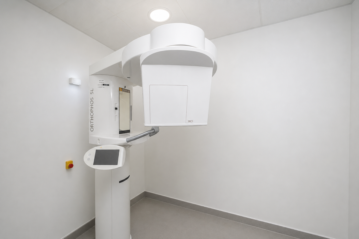 Salle de radiographie panoramique et 3D du cabinet dentaire